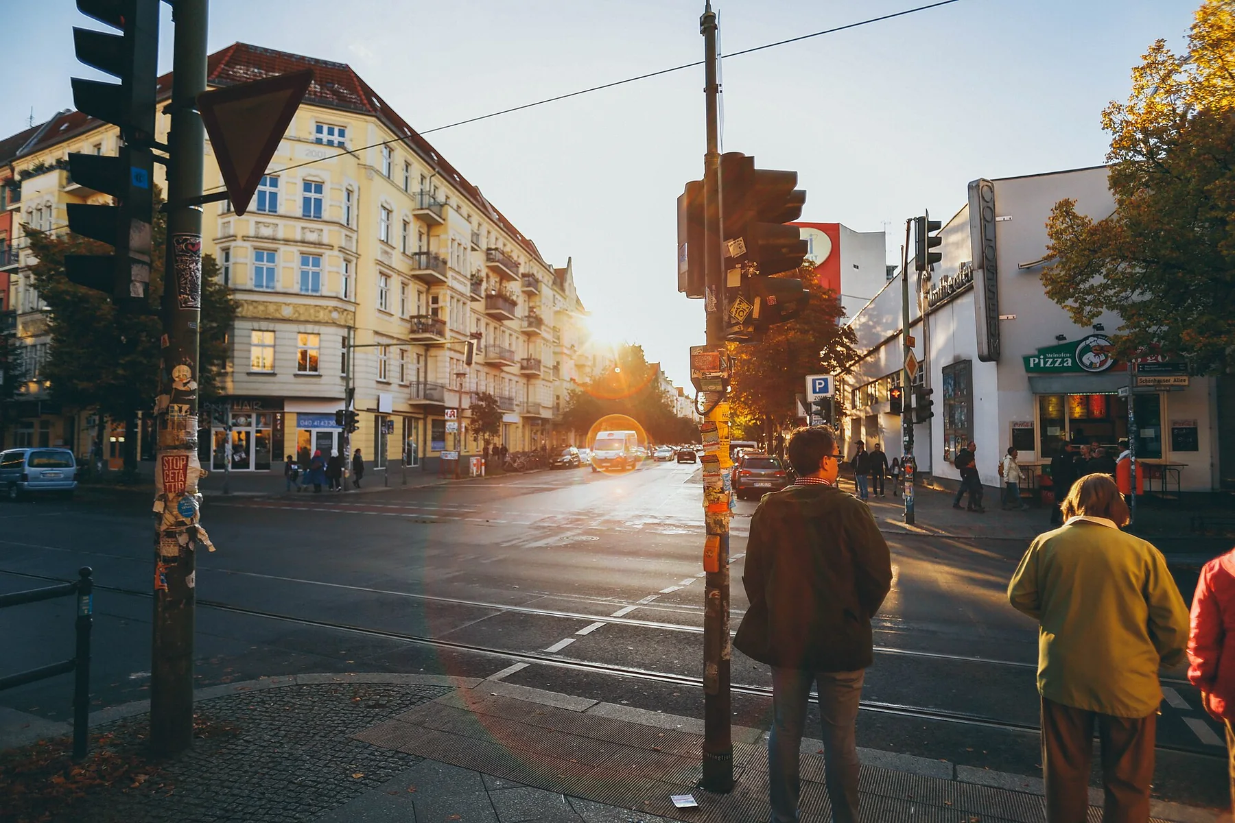 Straßenszene im Berliner Stadtteil Prenzlauer Berg